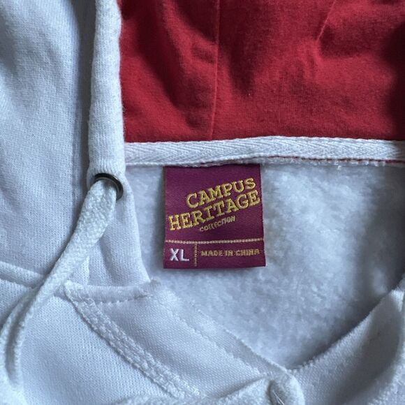 Womens Georgia Bulldogs White Embroidered Classic Hoodie Sweatshirt Size XL - Picture 3 of 4